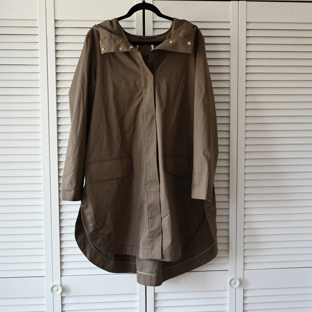 Cuyana Pleat Back Anorak in Brown | Medium - Picture 2 of 16
